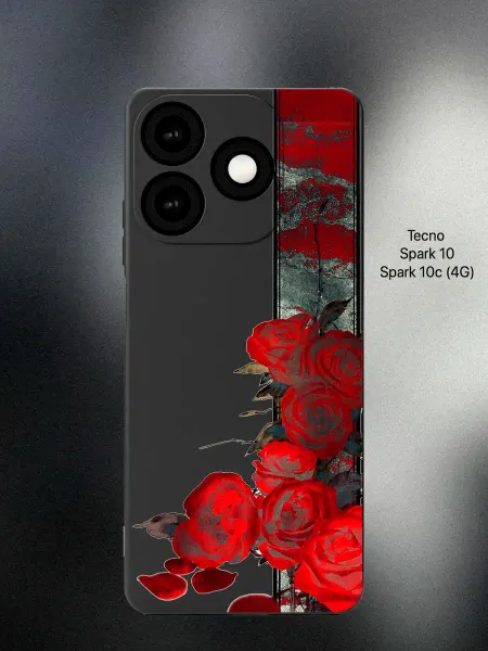 ESSE CASE Чехол на Tecno Spark 10 с цветочками