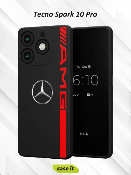 Case it Чехол на Tecno Spark 10 Pro классическая эмблема Mercedes