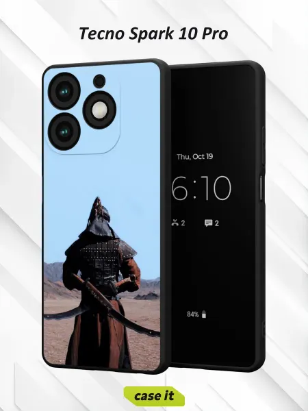 Case it Чехол на Tecno Spark 10 Proс принтом воин в снаряжении