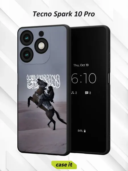 Case it Чехол на Tecno Spark 10 Proс принтом всадник на коне