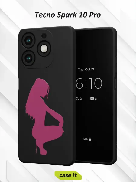 Case it Чехол на Tecno Spark 10 Proс принтом Девушка
