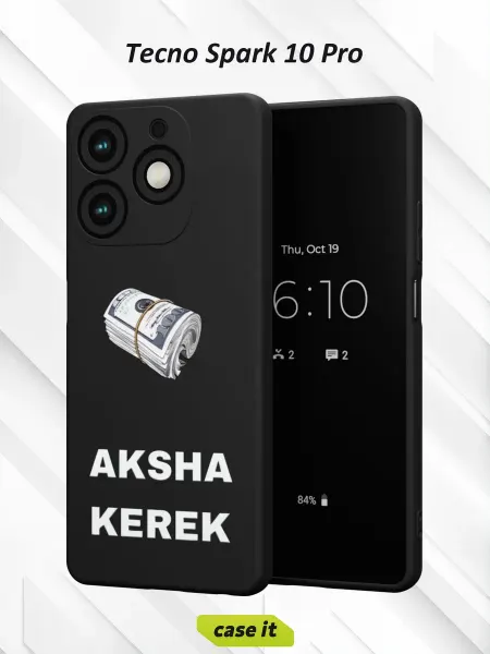 Case it Чехол на Tecno Spark 10 Proс принтом Нужны деньги