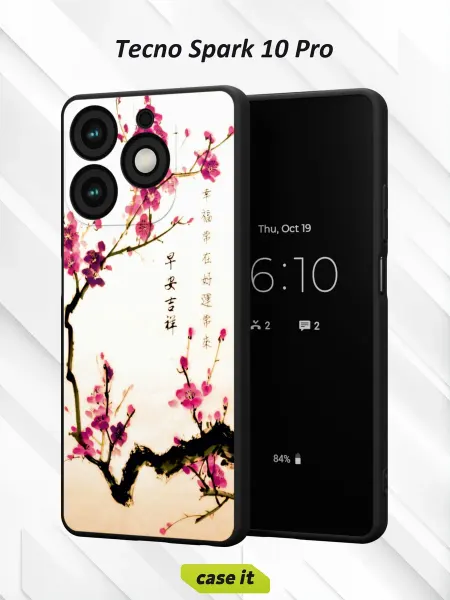 Case it Чехол на Tecno Spark 10 Proс принтом китайская живопись