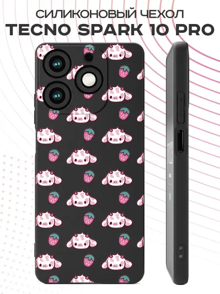 FACTORIA Чехол на Tecno Spark 10 Pro с принтом Коровки