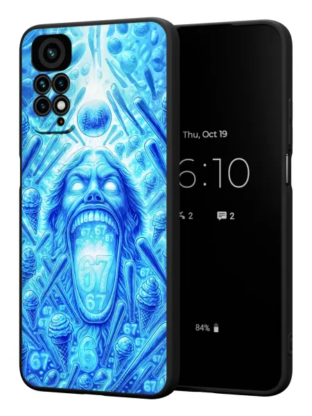 PBl store Чехол на Xiaomi Redmi Note 11 11S 4G с принтом 67 сикс севен