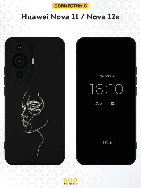 DesignOnCase Чехол на Huawei Nova 11 Nova 12s с принтом Лицо