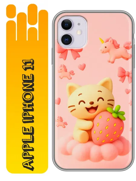 360skin Чехол на Iphone 11 котик для девочек