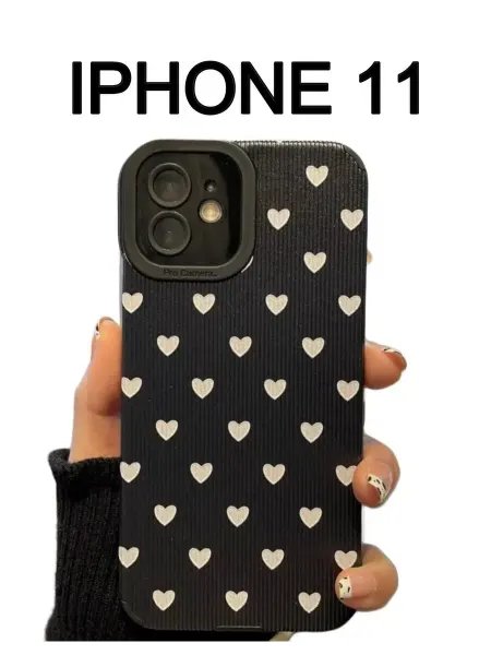 CASE HOUSE Чехол iphone 11 с сердечками, силиконовый противоударный