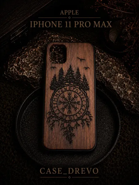 Case_Drevo Деревянный чехол на IPhone 11 pro maх