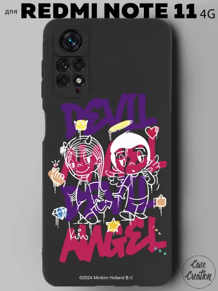 Casecreation Чехол на Redmi Note 11 с принтом Love is