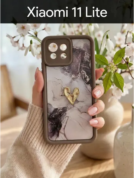 CRAZY CAT Чехол на Xiaomi 11 Lite Мрамор