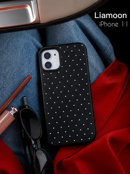 Liamoon Чехол на iPhone 11 с принтом в горошек