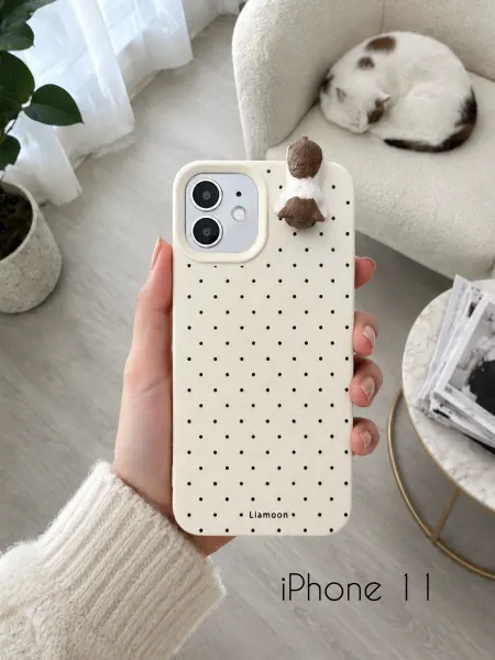 Liamoon Чехол на iPhone 11 объемный с принтом Котик