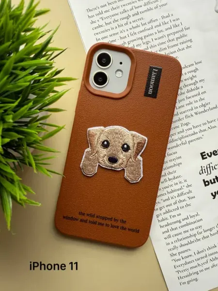 Liamoon Чехол на iPhone 11 с объемным принтом Собачка