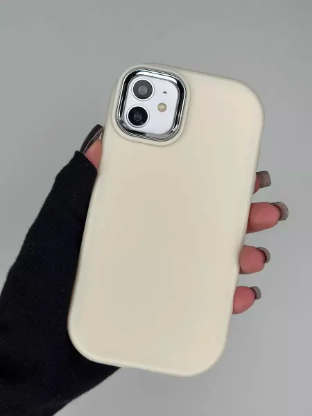 MSBH Чехол кремовый на Iphone 11 объемный