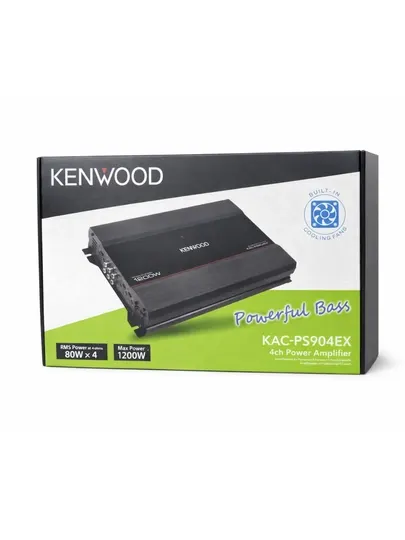 Автомобильный усилитель Kenwood KAC-PS904EX 4×80W, 1200W max, RCA, мощный аудио усилитель