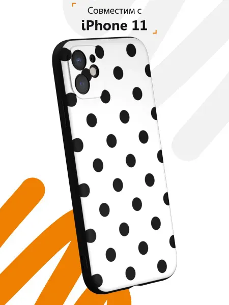 Мобилиус Чехол на iPhone 11 с принтом Горошек