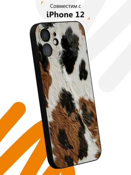 Мобилиус Чехол на iPhone 12 с принтом Cow