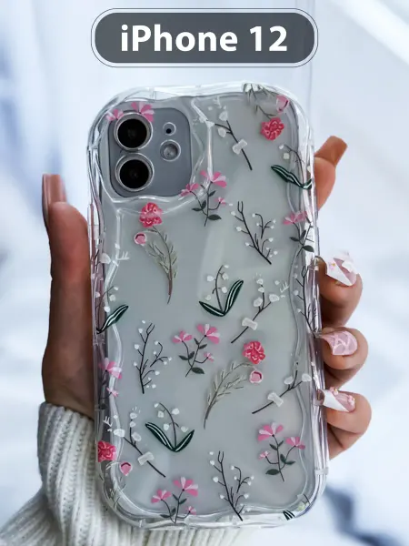 LUMILUM Чехол на iphone 12 с принтом силиконовый