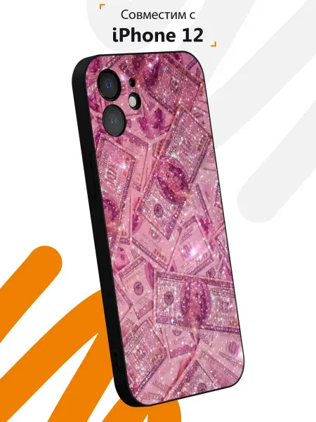 Мобилиус Чехол на iPhone 12 с принтом Доллары