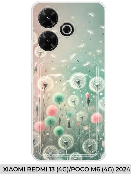 Xiaomi Чехол с карманом на Redmi 13 4G_POCO M6 4G 2024