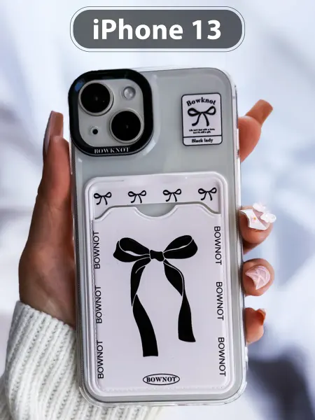 LUMILUM Чехол на iphone 13 с кармашком силиконовый
