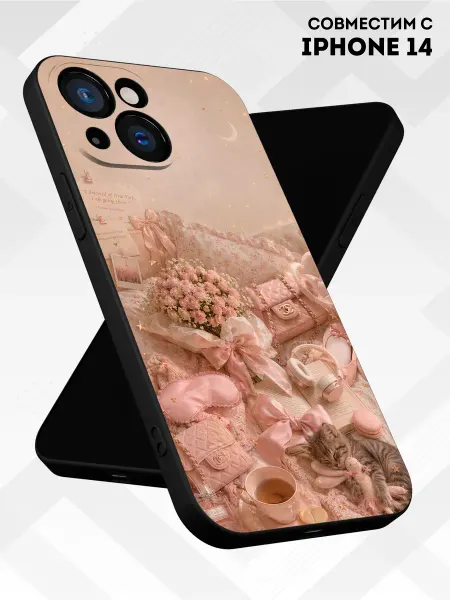 Vip Case Чехол на Apple iPhone 14 Нежная розовая эстетика