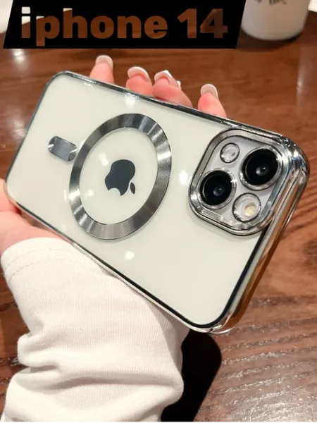 ND CASE чехол на iPhone 14 прозрачный силиконовый magsafe