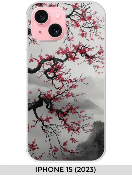 NOOTO Чехол на iPhone 15 (2023) (для Айфон 15) сакура