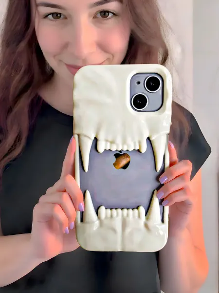 Banana! 3D чехол на Iphone 15 Айфон 15 с зубами