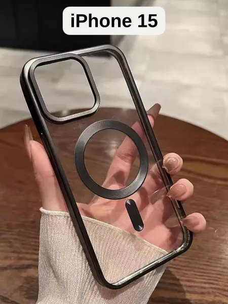 AksPhone Чехол на iPhone 15 MagSafe матовый с защитой камеры