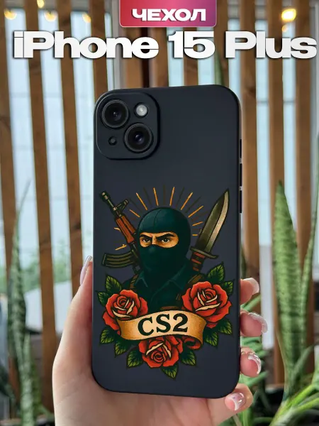 PBl store Чехол на Apple Iphone 15 Plus с принтом Counter-Strike
