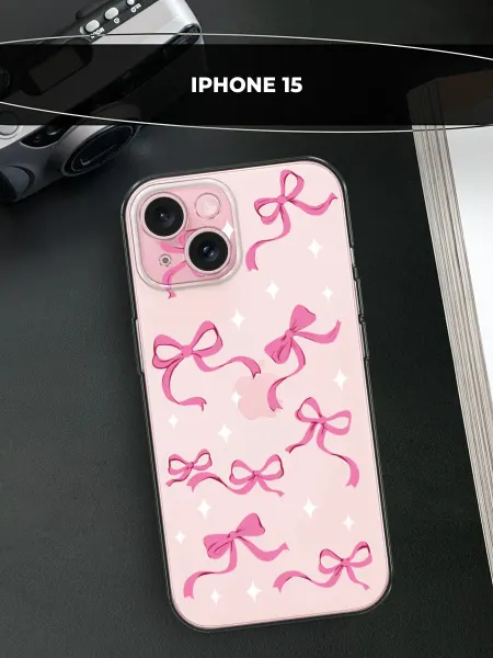 Avocase Чехол на iPhone 15 с бантиками