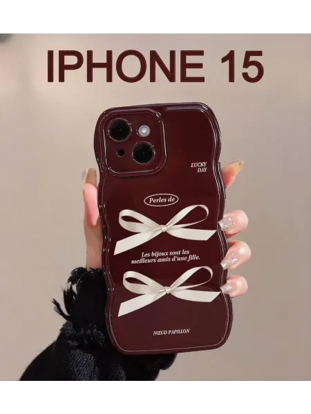 CASE HOUSE Чехол на iPhone 15 противоударный с принтом бант