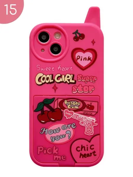Case LAB. Чехол для iPhone 15 защитный с принтом и зеркалом