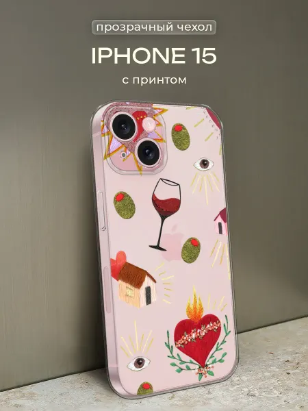 FeelinUse Чехол на iPhone 15 с сердечками