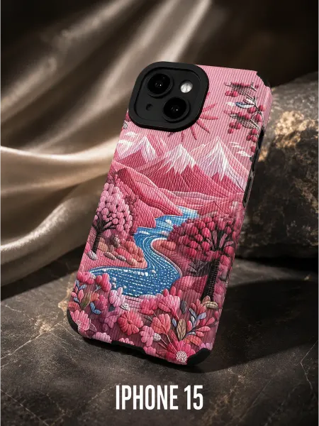Kitniss Чехол на iphone 15 с принтом гор