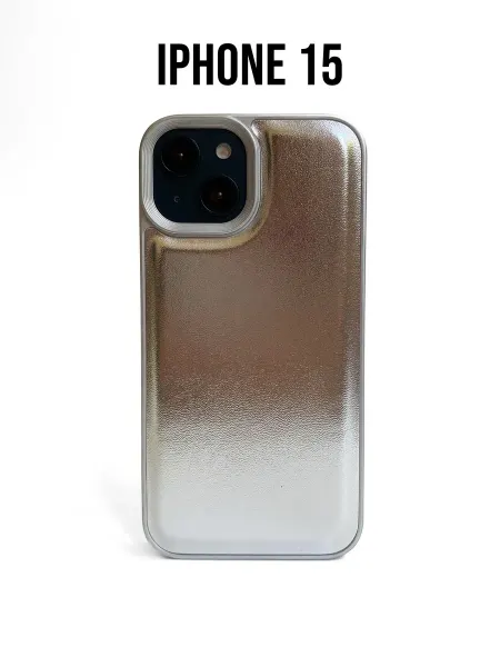 Lima Store Чехол на iphone Айфон 15 серебро блестящий