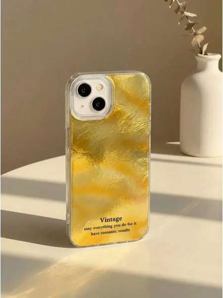 PurpleCloud Чехол на iPhone 15 айфон 15 золотистый