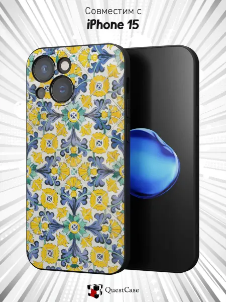 QuestCase Чехол на Iphone 15 с принтом Узоры