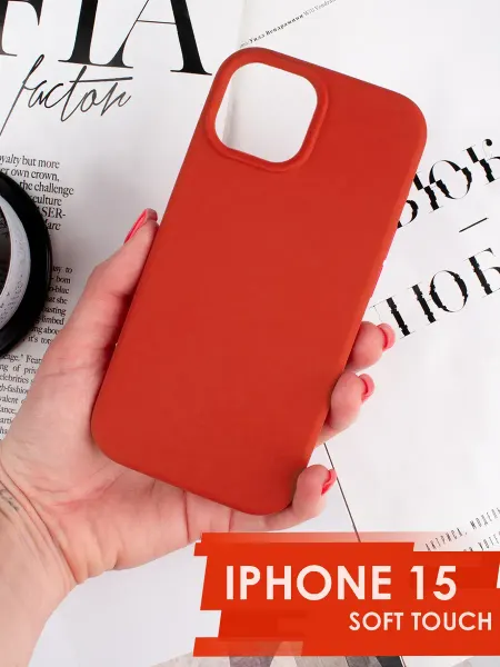 Tech&Style Чехол на iPhone 15 силиконовый софт тач