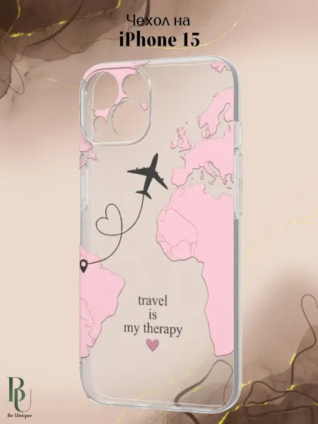 Be Unique Чехол на iPhone 15 с принтом Самолет