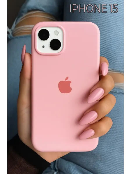 Телефонов мобильные аксессуары Чехол на iPhone 15 силиконовый противоударный