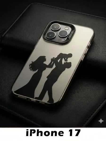 Чехол на iphone 17 с романтическим силуэтным принтом