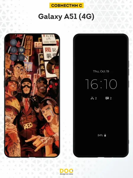 DesignOnCase Чехол на Samsung A51 4G с принтом Team fortress 2