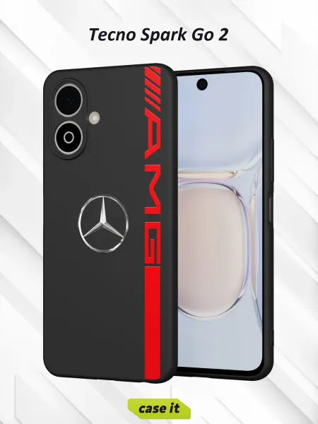 Case it Чехол на Tecno Spark Go 2 классическая эмблема Mercedes
