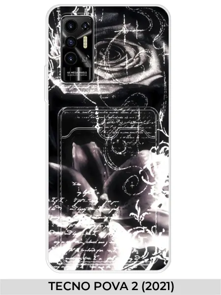 NOOTO Чехол с карманом на TECNO POVA 2 Готика Y2K