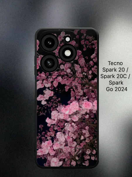 ESSE CASE Чехол на Tecno Spark 20 с сакурой