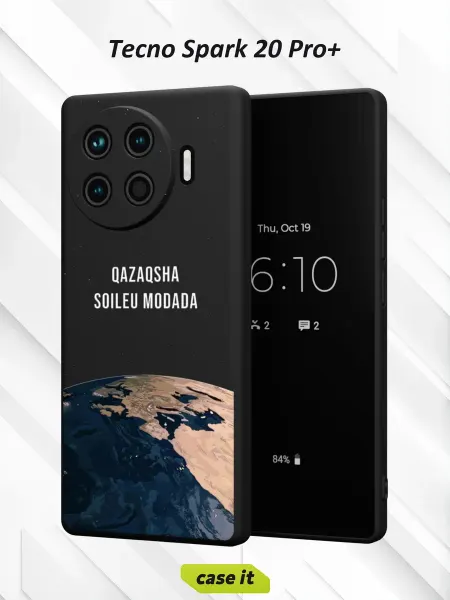 Case it Чехол на Tecno Spark 20 Pro +с принтом Планета Земля