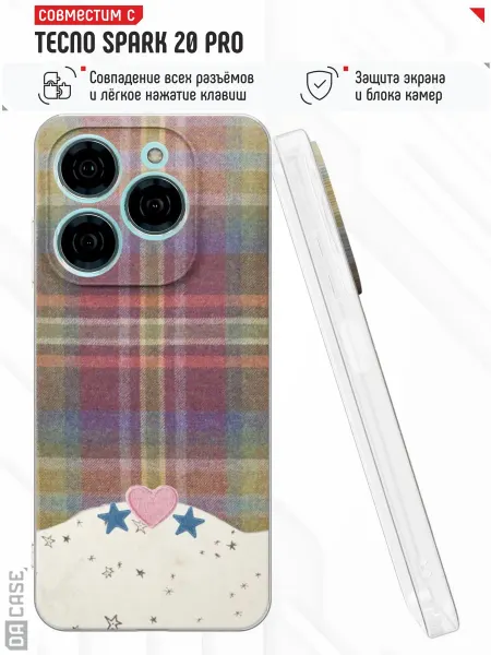 DACase Чехол на Tecno Spark 20 Pro с принтом Цветы